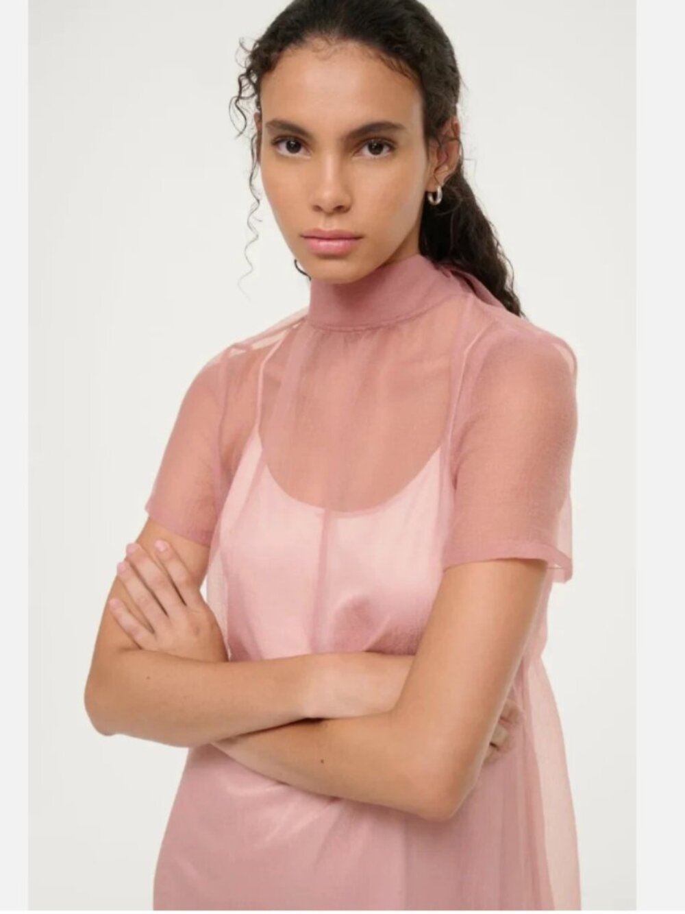 Staud Calluna Organza Maxi Dress in Misty Rose - Picture 9 of 13